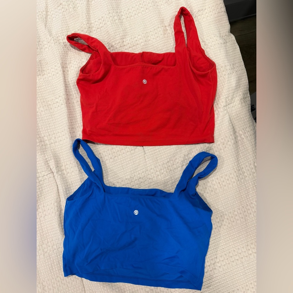 Red Crop Tank & Royal Blue Tank Top Duo - Picture 2 of 5